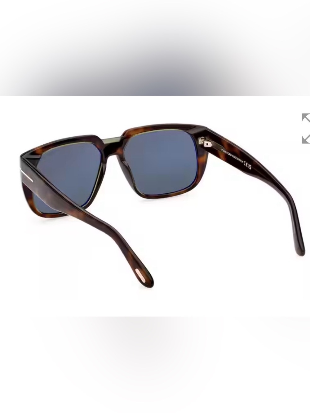 Tom Ford Oliver TF1025 Rectangular Tortoiseshell Sunglasses - Brown Amber - Picture 7 of 8